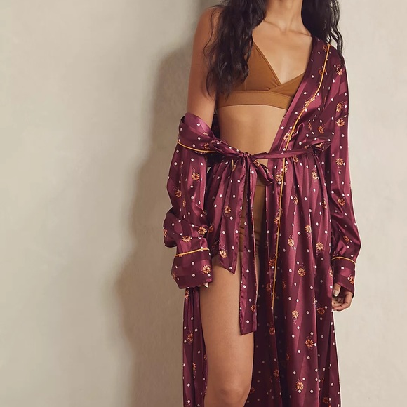 Free People Pajama Party Holiday Robe - Picture 1 of 8